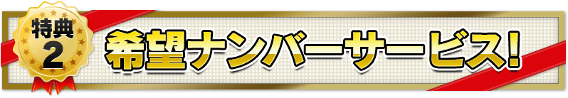 希望ナンバーサービス！