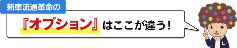 新車流通革命の『オプション』はここが違う!