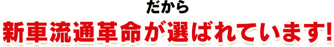 だから新車流通革命が選ばれています!