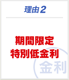 理由2 期間限定特別低金利