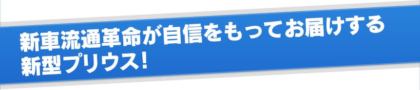 新車流通革命が自信をもってお届けする人気のプリウス!